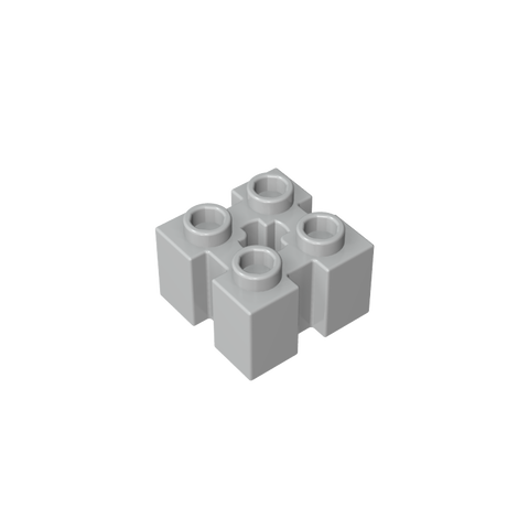 Gobricks,Brick Special 2 x 2 with Grooves and Axle Hole,90258,39683