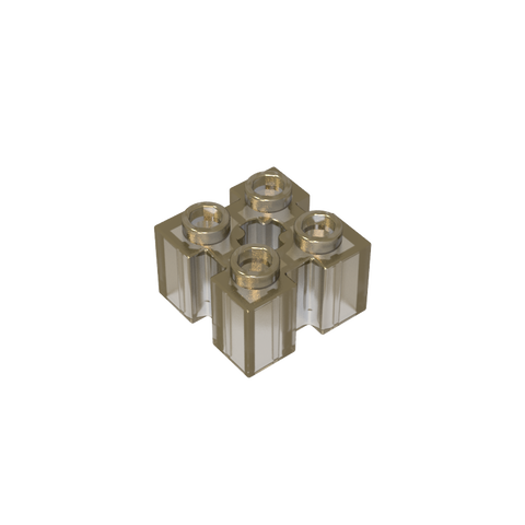 Gobricks,Brick Special 2 x 2 with Grooves and Axle Hole,90258,39683