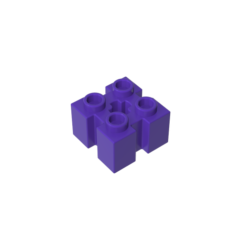 Gobricks,Brick Special 2 x 2 with Grooves and Axle Hole,90258,39683