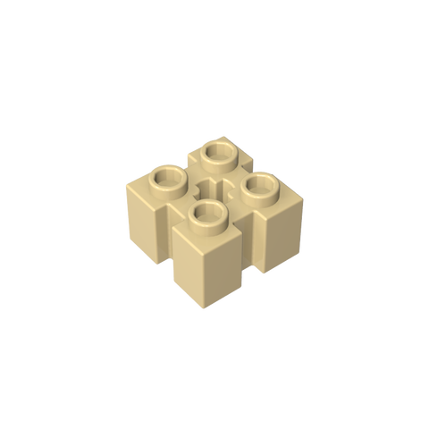 Gobricks,Brick Special 2 x 2 with Grooves and Axle Hole,90258,39683