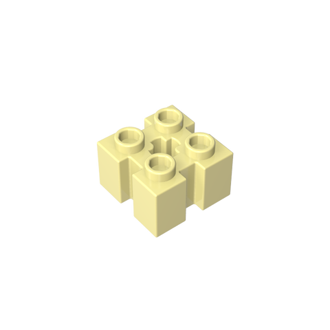 Gobricks,Brick Special 2 x 2 with Grooves and Axle Hole,90258,39683