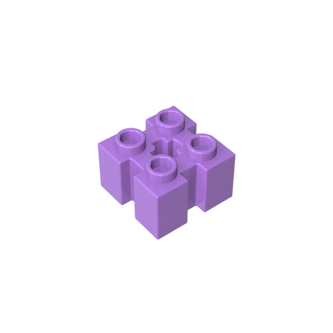 Gobricks,Brick Special 2 x 2 with Grooves and Axle Hole,90258,39683