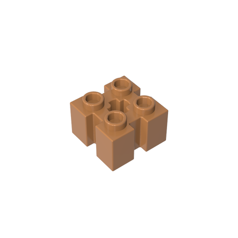 Gobricks,Brick Special 2 x 2 with Grooves and Axle Hole,90258,39683