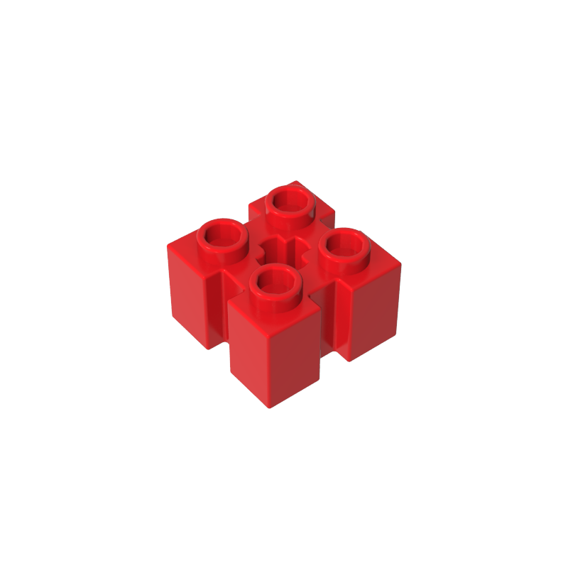 Gobricks,Brick Special 2 x 2 with Grooves and Axle Hole,90258,39683
