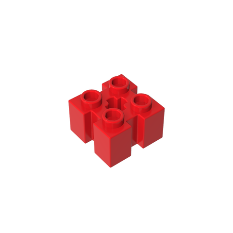Gobricks,Brick Special 2 x 2 with Grooves and Axle Hole,90258,39683