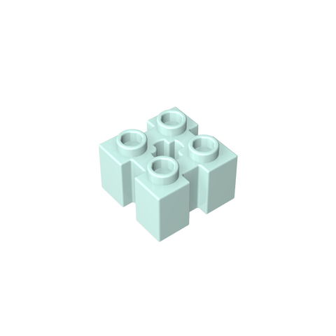 Gobricks,Brick Special 2 x 2 with Grooves and Axle Hole,90258,39683