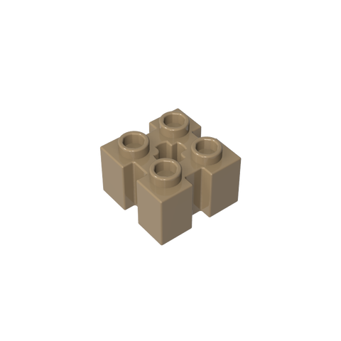 Gobricks,Brick Special 2 x 2 with Grooves and Axle Hole,90258,39683