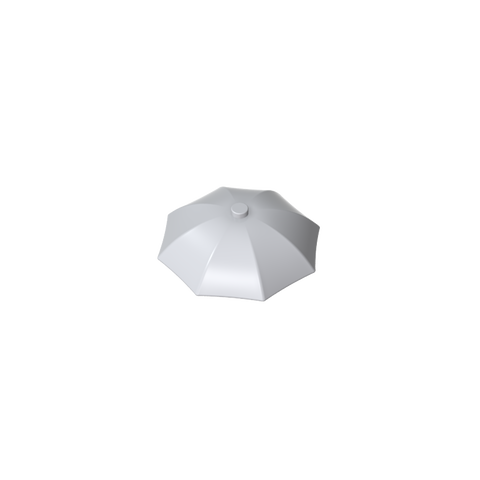 Gobricks,Equipment Umbrella Top with No Bottom Flaps, 6 x 6 with Top Stud,4094b,58572