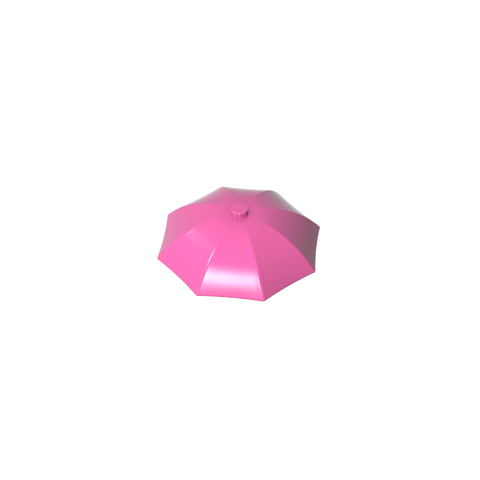 Gobricks,Equipment Umbrella Top with No Bottom Flaps, 6 x 6 with Top Stud,4094b,58572