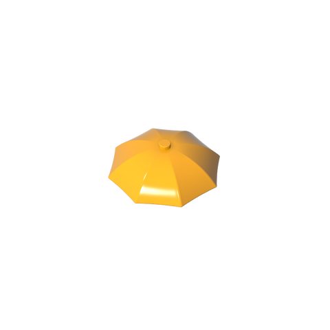 Gobricks,Equipment Umbrella Top with No Bottom Flaps, 6 x 6 with Top Stud,4094b,58572