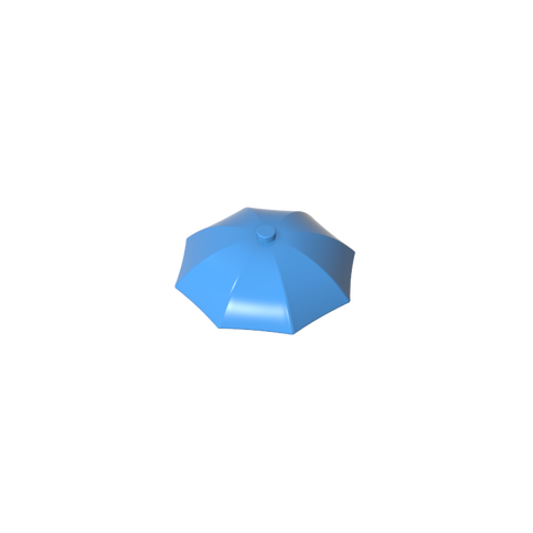 Gobricks,Equipment Umbrella Top with No Bottom Flaps, 6 x 6 with Top Stud,4094b,58572