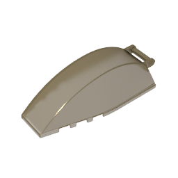 Gobricks,Windscreen 8 x 4 x 2 Curved with Handle,GDS-90184,23448