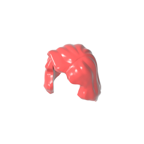 Gobricks,Minifig Hair Mid-Length with Part over Front of Right Shoulder,85974
