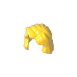 Gobricks,Minifig Hair Mid-Length with Part over Front of Right Shoulder,85974