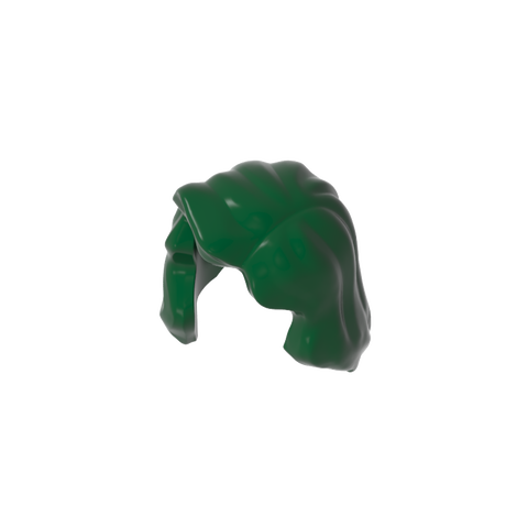 Gobricks,Minifig Hair Mid-Length with Part over Front of Right Shoulder,85974