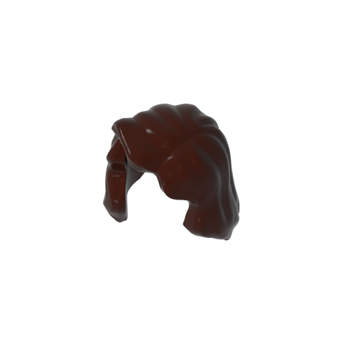 Gobricks,Minifig Hair Mid-Length with Part over Front of Right Shoulder,85974