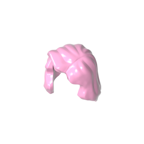 Gobricks,Minifig Hair Mid-Length with Part over Front of Right Shoulder,85974
