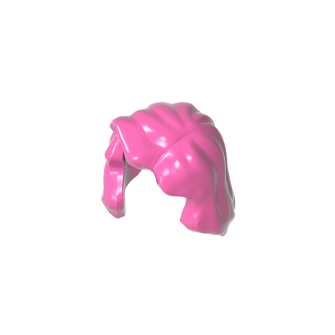 Gobricks,Minifig Hair Mid-Length with Part over Front of Right Shoulder,85974