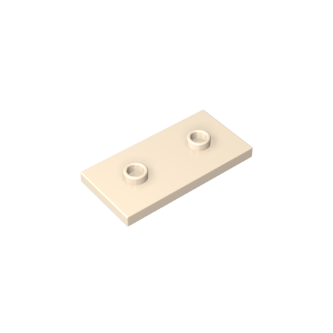 Gobricks,Plate Special 2 x 4 with Groove and Two Center Studs (Jumper),65509