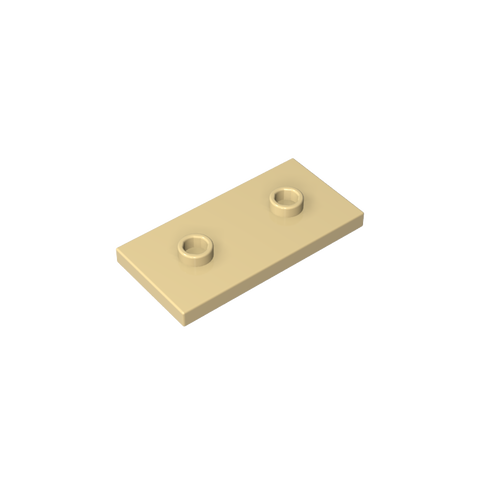 Gobricks,Plate Special 2 x 4 with Groove and Two Center Studs (Jumper),65509