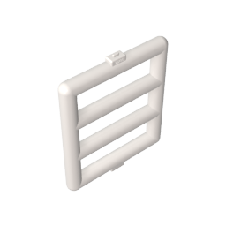Gobricks,Bar 1 x 4 x 3 Window [Side Tabs],6016
