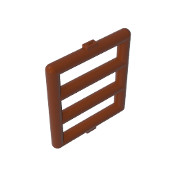 Gobricks,Bar 1 x 4 x 3 Window [Side Tabs],6016