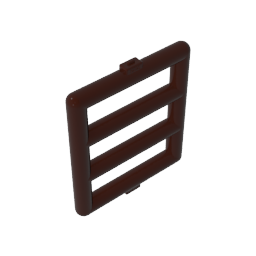 Gobricks,Bar 1 x 4 x 3 Window [Side Tabs],6016