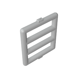 Gobricks,Bar 1 x 4 x 3 Window [Side Tabs],6016