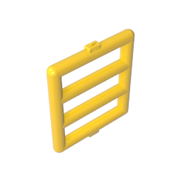 Gobricks,Bar 1 x 4 x 3 Window [Side Tabs],6016