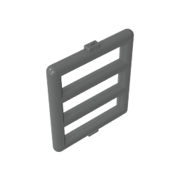 Gobricks,Bar 1 x 4 x 3 Window [Side Tabs],6016