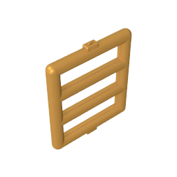 Gobricks,Bar 1 x 4 x 3 Window [Side Tabs],6016