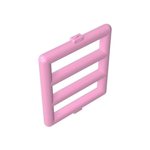 Gobricks,Bar 1 x 4 x 3 Window [Side Tabs],6016