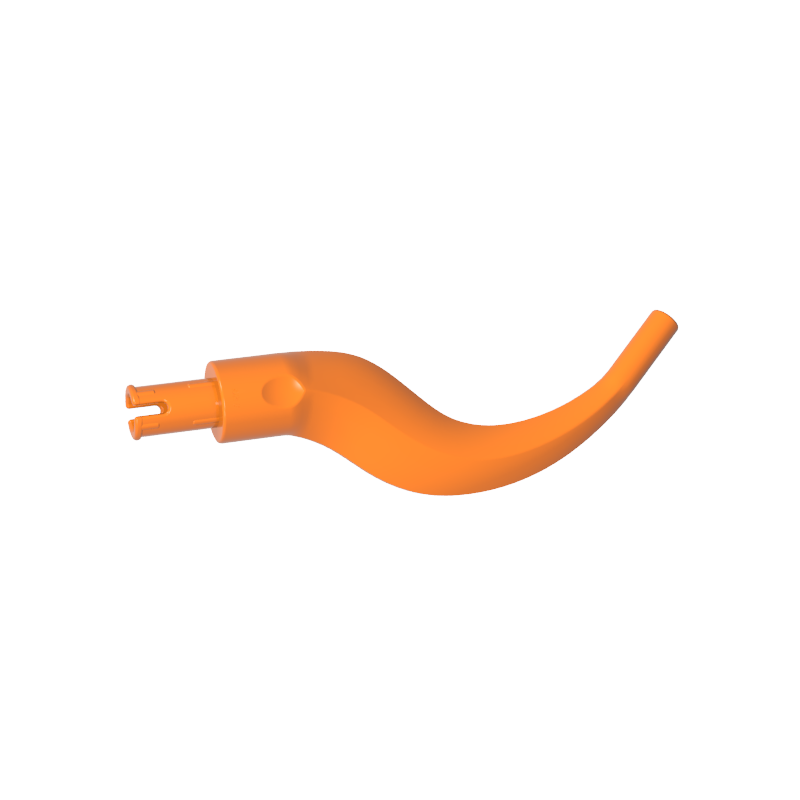 Gobricks,Plant/ Animal Body Part, Tree/ Branch/ Tail/ Appendage Bladed with Pin,24204,65041