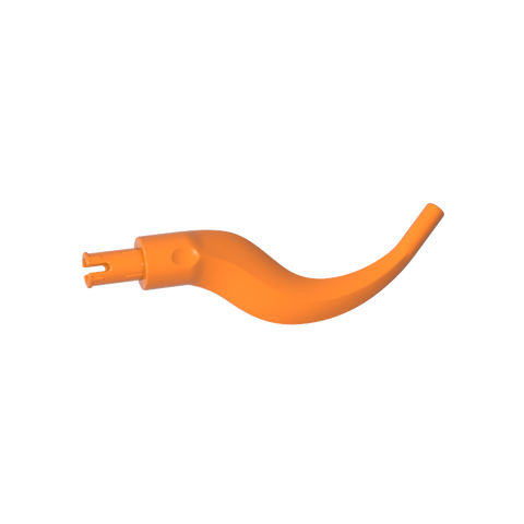 Gobricks,Plant/ Animal Body Part, Tree/ Branch/ Tail/ Appendage Bladed with Pin,24204,65041