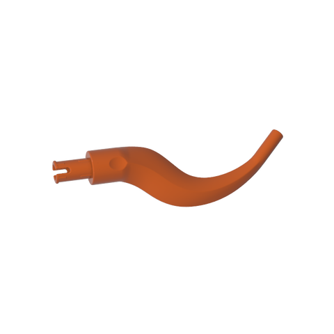 Gobricks,Plant/ Animal Body Part, Tree/ Branch/ Tail/ Appendage Bladed with Pin,24204,65041