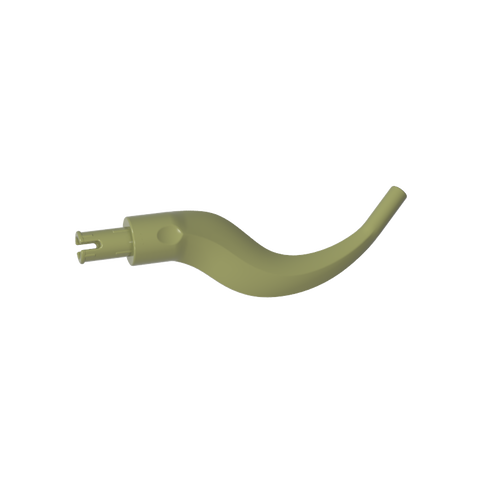 Gobricks,Plant/ Animal Body Part, Tree/ Branch/ Tail/ Appendage Bladed with Pin,24204,65041