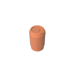 Gobricks,Equipment Cup with Take Out Lid [Plain],15496