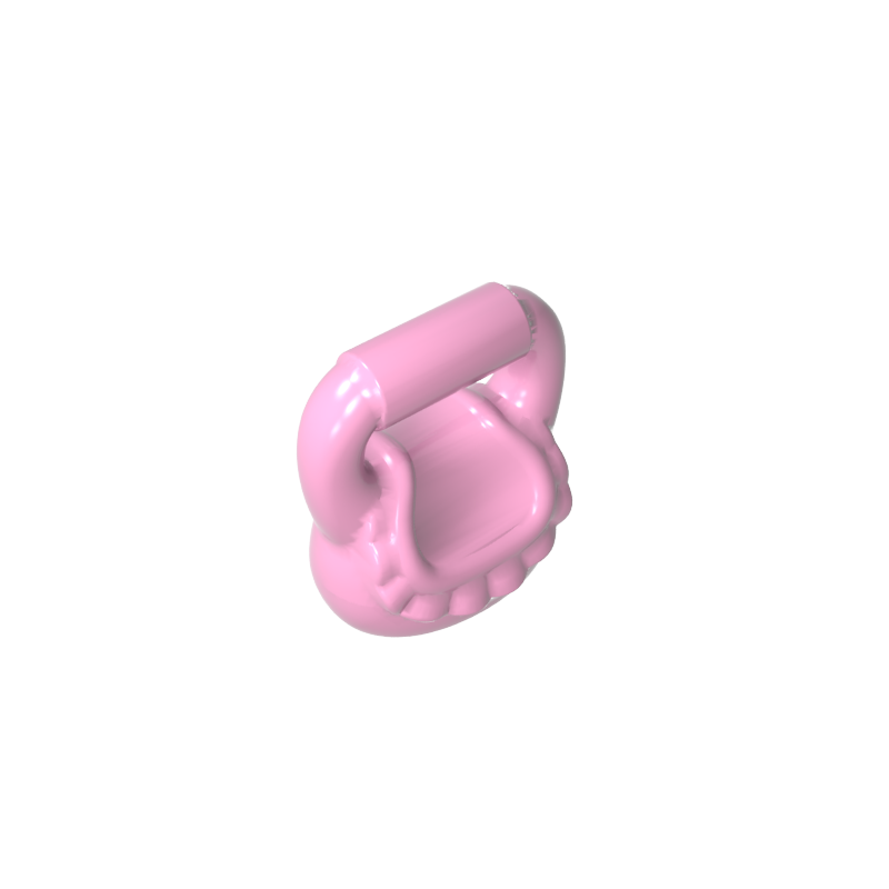 Gobricks,Bag/ Handbag/ Purse Round with Ruffle [Plain],93090