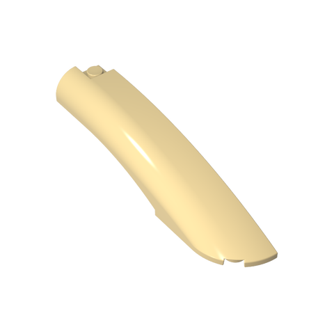 Gobricks,Slope Curved 10 x 2 x 2 with Curved End Right,77182
