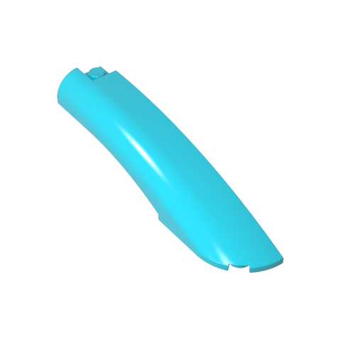 Gobricks,Slope Curved 10 x 2 x 2 with Curved End Right,77182