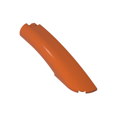 Gobricks,Slope Curved 10 x 2 x 2 with Curved End Right,77182