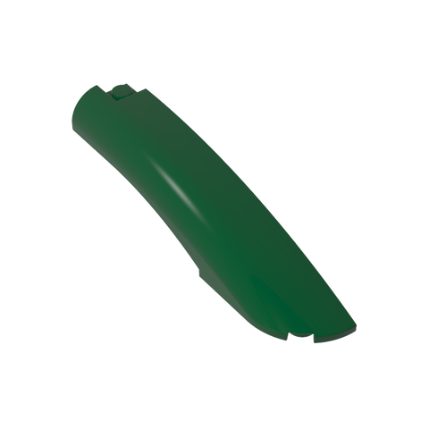 Gobricks,Slope Curved 10 x 2 x 2 with Curved End Right,77182