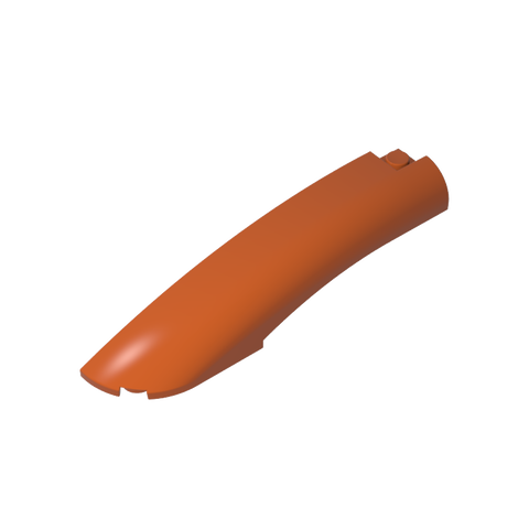 Gobricks,Slope Curved 10 x 2 x 2 with Curved End Left,77180