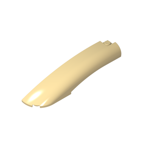 Gobricks,Slope Curved 10 x 2 x 2 with Curved End Left,77180