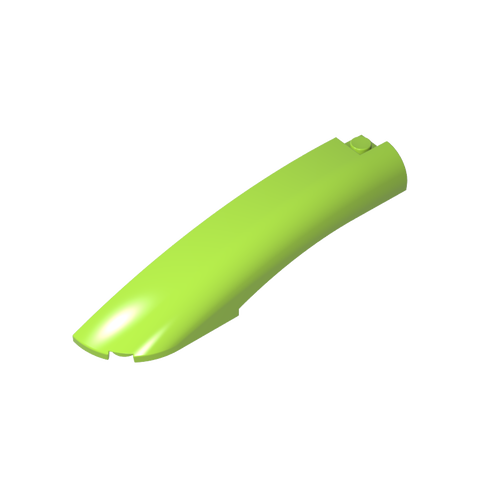 Gobricks,Slope Curved 10 x 2 x 2 with Curved End Left,77180