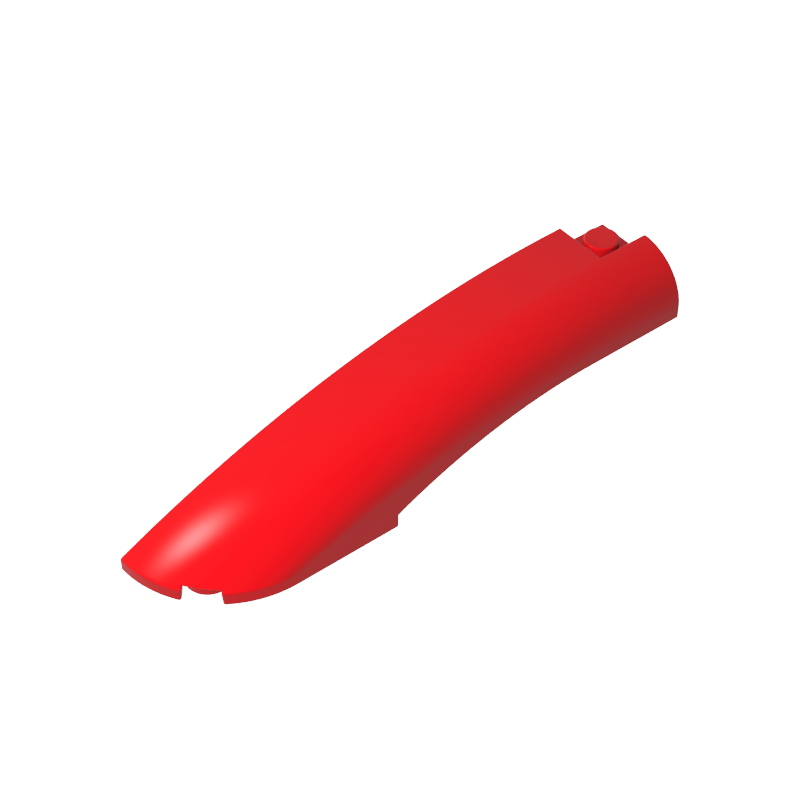 Gobricks,Slope Curved 10 x 2 x 2 with Curved End Left,77180