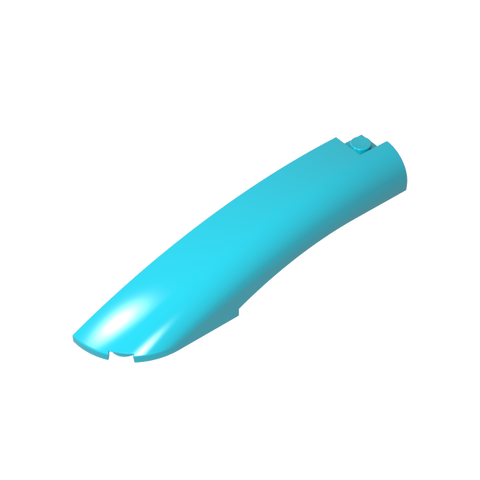 Gobricks,Slope Curved 10 x 2 x 2 with Curved End Left,77180
