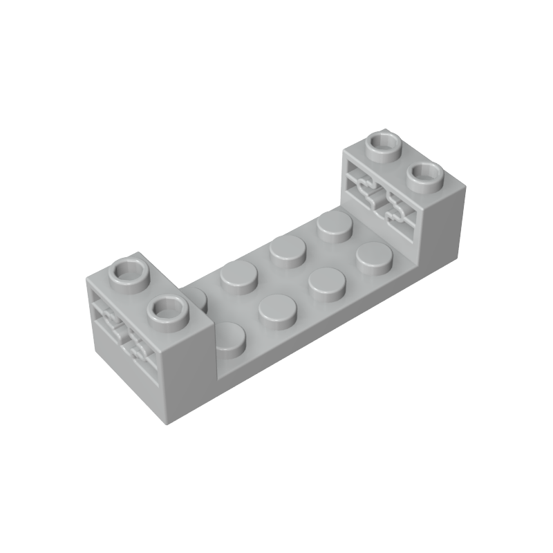 Gobricks,Wheel Bearing 2 x 6 x 1 1/3 with Axle Holes and 2 x 4 Cutout,65635