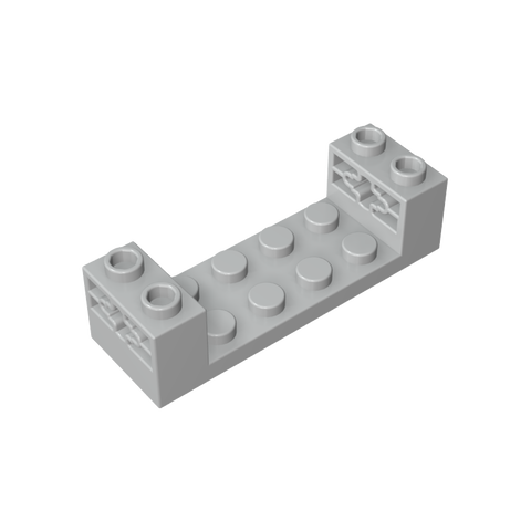Gobricks,Wheel Bearing 2 x 6 x 1 1/3 with Axle Holes and 2 x 4 Cutout,65635