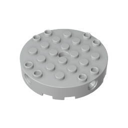 Gobricks,Brick Round 6 x 6 with 4 Side Pin Holes and Center Hole,18897